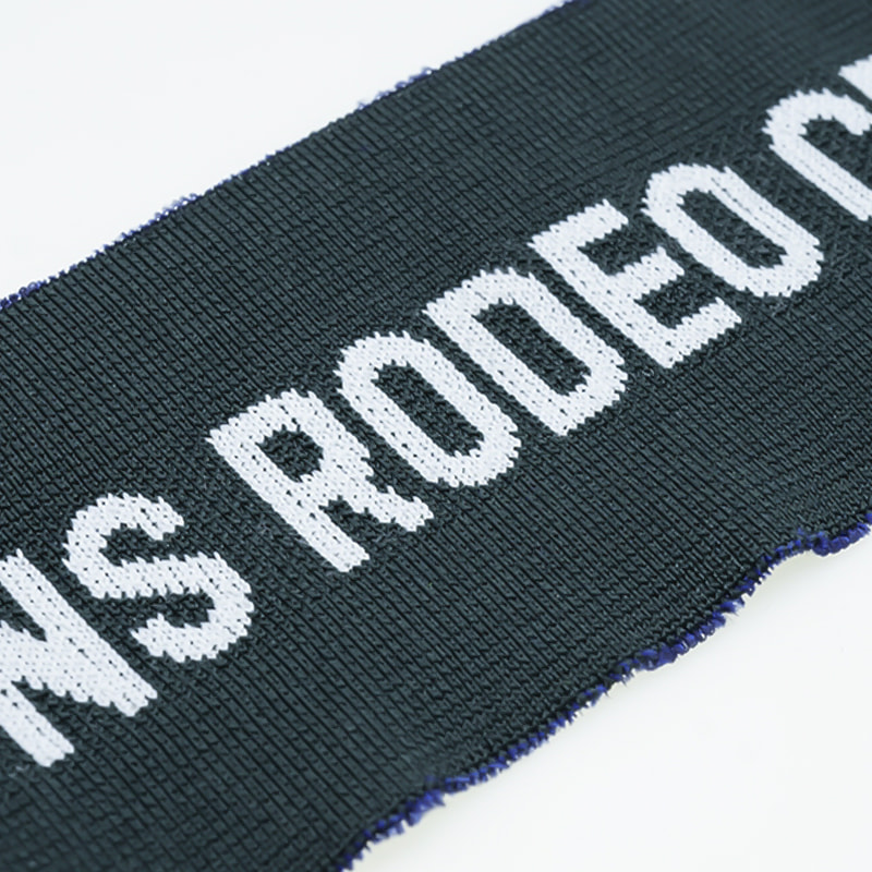 Mode polyester spandex brev jacquard rib klädtyg