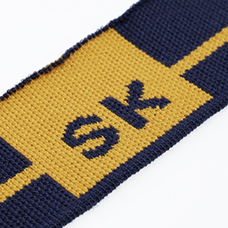 Polyesterbrev jacquard ribbad polo skjorta ärm